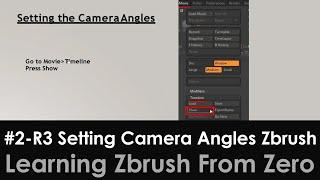 2-Render3 Setting the Camera Angles Zbrush, Movie-Timeline, Create dots, Left/Right key changes view