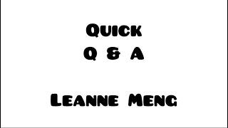 Quick Q&A //What if failing wasn’t possible? // Leanne Meng