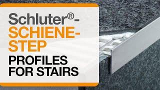 How to install tile edge trim on stairs: Schluter®-SCHIENE-STEP profile