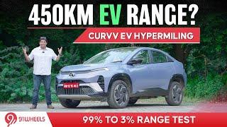 2024 Tata Curvv EV Range Test || Hypermiling Test || Can This Electric SUV Cover 450km In One Charge