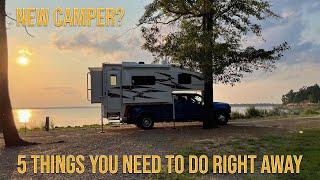 Got a New Truck Camper? 5 Things You Need To Do Right Away