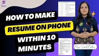 How to make a resume for freshers!  Make Online Free Resume | Resume kaise banaye | #careergrowth