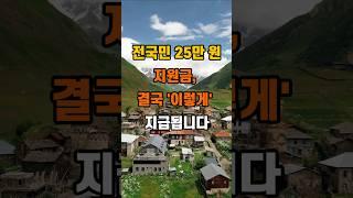 310만뷰 전국민 25만원 지원금, 결국 '이렇게' 지급됩니다 #좋은글 #명언 #지혜 #인생조언
