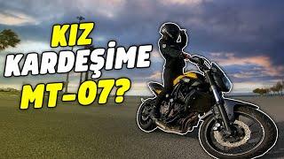 KIZ KARDEŞİME MOTOR SÜRMEYİ ÖĞRETTİM - 100.000 ABONEYE ÖZEL - MT07 MOTOVLOG