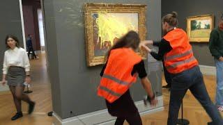 Climate activists throw mashed potatoes on $111 million Monet painting | AFP