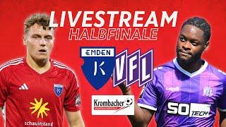 Exklusiv im LIVESTREAM: Kickers Emden vs. VfL Osnabrück | Krombacher Niedersachsenpokal Halbfinale