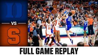 Duke vs. Syracuse Full Game Replay | 2023-24 ACC Women's Basketball