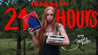 Reading Scary Books for 24 HOURS STRAIGHT while alone in the woods 