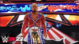 WWE 2K22 - UPDATED Cody Rhodes Entrance! w/ Kingdom Theme, GFX, WM 38 Cody Model - WWE 2K22 MODS