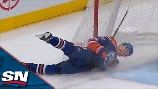 Connor McDavid Shaken Up After Falling Hard Into Post vs. Penguins