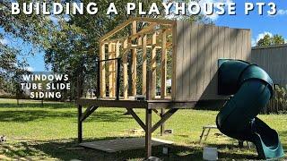 HOW TO BUILD A PLAYHOUSE | DIY OUTDOOR PLAYGROUND PART 3