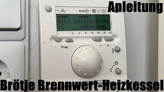 Brötje Brennwert-Heizkessel (Heizkessel, Brennwertkessel) WGB-K 20 Bedienelement Bedienungsanleitung