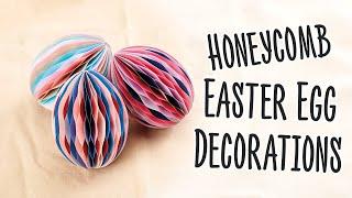 DIY Honeycomb Easter Eggs: Paper Folding Tutorial + FREE Template