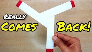 How To Make A Paper Boomerang - It's Really Comes Back