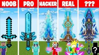 Minecraft NOOB vs PRO vs HACKER: RIESEN DIAMANTEN SCHWERT BAU CHALLENGE 