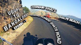 Driving Through Beautiful Charmadi Ghats| Udupi to Bangalore| Ep-7| Malpe Beach| 400kms road Trip