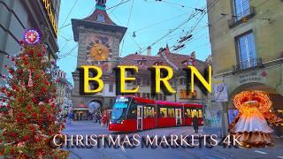 BERN SWITZERLAND  Magical Christmas Markets: Exploring Bern's Festive Streets 4K Walking tour