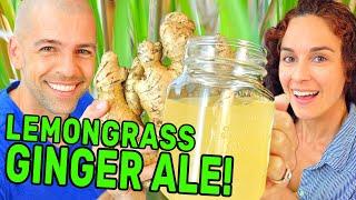 Making Lemongrass GINGER ALE (Homemade soda with GINGER BUG)