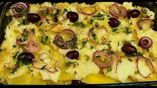 Bacalhau simples com batatas !