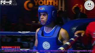 Junior 16-17 Male 57kg - 1/8 FINAL - Bo-Zhang HUANG (TPE) vs Axel MANZANARES (MEX)