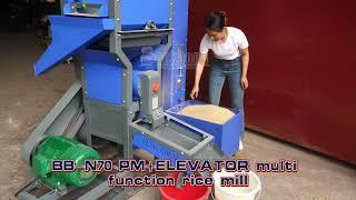 backbone machinery BB-N70D PM+ELEVATOR commercial rice mill