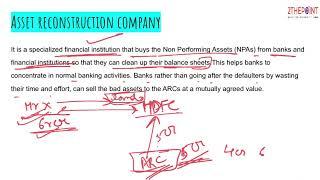 Asset Reconstruction Company(ARC) I NPA Problem I Loan Recovery I Bad Banks