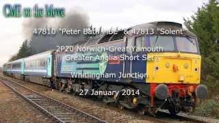 DRS 47810 & 47813 - Norwich-Great Yarmouth Short Set 27/01/2014