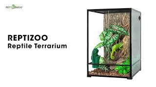 REPTIZOO 90 Gallon 24" x 24" x 36" Large Glass Tall Reptile Terrarium Top Screen Ventilation