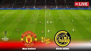 LIVE : Manchester United vs Bodø/Glimt : PES 21 | UEFA Europa League 2024 | Match Game Simulation