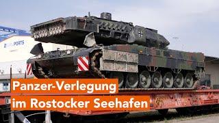 Große NATO-Übung: Panzer-Verlegung im Rostocker Seehafen