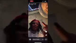 Trippie post the Rose Gold/Blam snippet on his Snapchat. Hinting maybe?