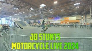 JD Stunts show at Motorcycle Live 2024.