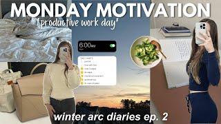 6AM PRODUCTIVE MONDAY VLOG: starting the week strong + 9-5 work day | Winter Arc Diaries episode 2