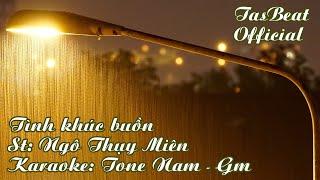 Karaoke Tình Khúc Buồn - Tone Nam | TAS BEAT