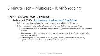 5 Minute NetTech -- IGMP Snooping