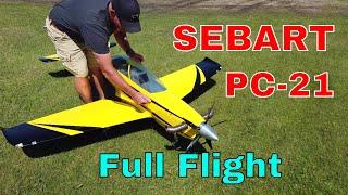 SEBART PC-21 Turbo Prop Flight - Wren 44 Turbo Prop, PC21, Savox Servos, Kingtech Smoke Pump