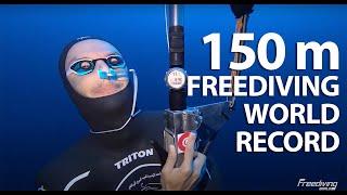 FREEDIVING WORLD RECORD 150m by WALID BOUDHIAF