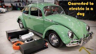 VW Beetle converted to electric in a day