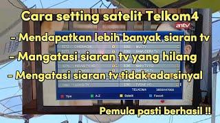 Cara setting satelit Telkom4 terbaru dan terlengkap