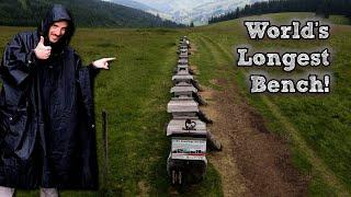 Finding the World's Longest Bench & Surviving a Cold Night!