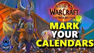 Blizzard Dropped ALL The Important Dates For The War Within Pre and Post Launch