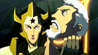 Wonder Woman Kills Sgt. MakeFlower - Justice League: The Flashpoint Paradox