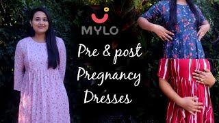 Everyday outfits for moms | Mylo Maternity Dress For Breastfeeding Mother | Mylo Family