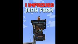 Iron Farm Improved with the simple trick | Minecraft lifehacks #shorts