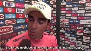 Le Parole di Alberto Contador alla partenza della 18a tappa del Giro 2015  con arrivo a Cervinia