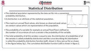 Statistical Analysis of Hydrologic data, Hydrology Frequency Analysis