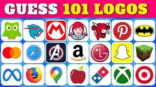 Guess the Logo in 3 Seconds | 101 Famous Logo | Logo Quiz 2024