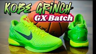 GX BATCH! Kobe 6 grinch! Quality check unboxing review & on foot! Airflykicks