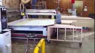 Loading Thermwood CNC with Vacuum Lift