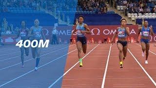 19 year old Salwa Naser beats Allyson Felix in the 400m - IAAF Diamond League Birmingham 2017